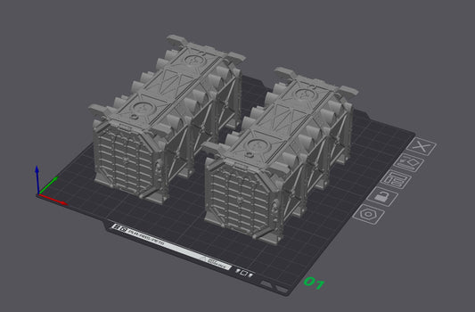 2x Gothic Style Contianers